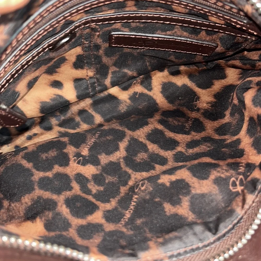 B. Makowski Braided Leather Crossbody Bag